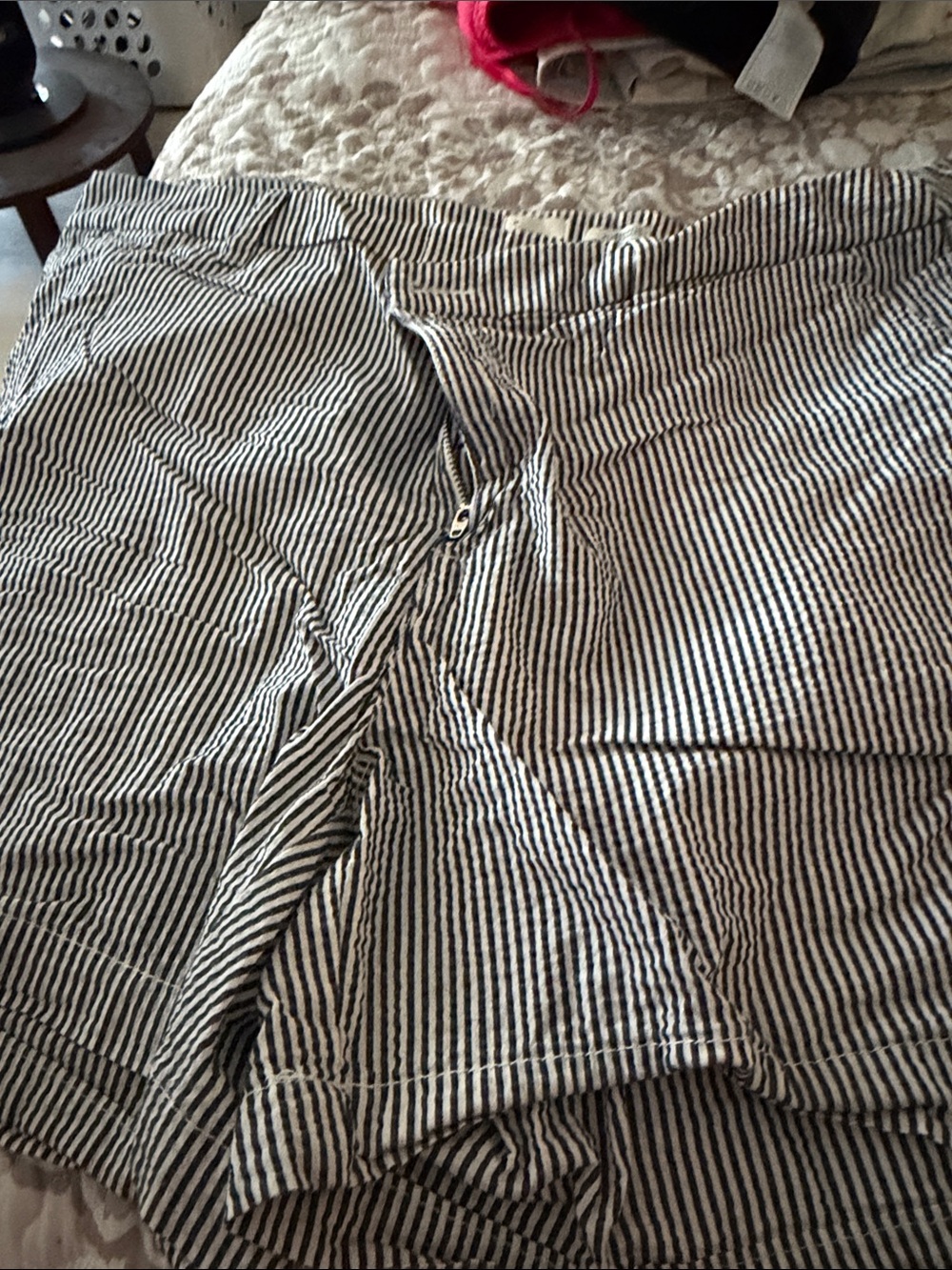a new day Black and White Pinstripe Chino Shorts